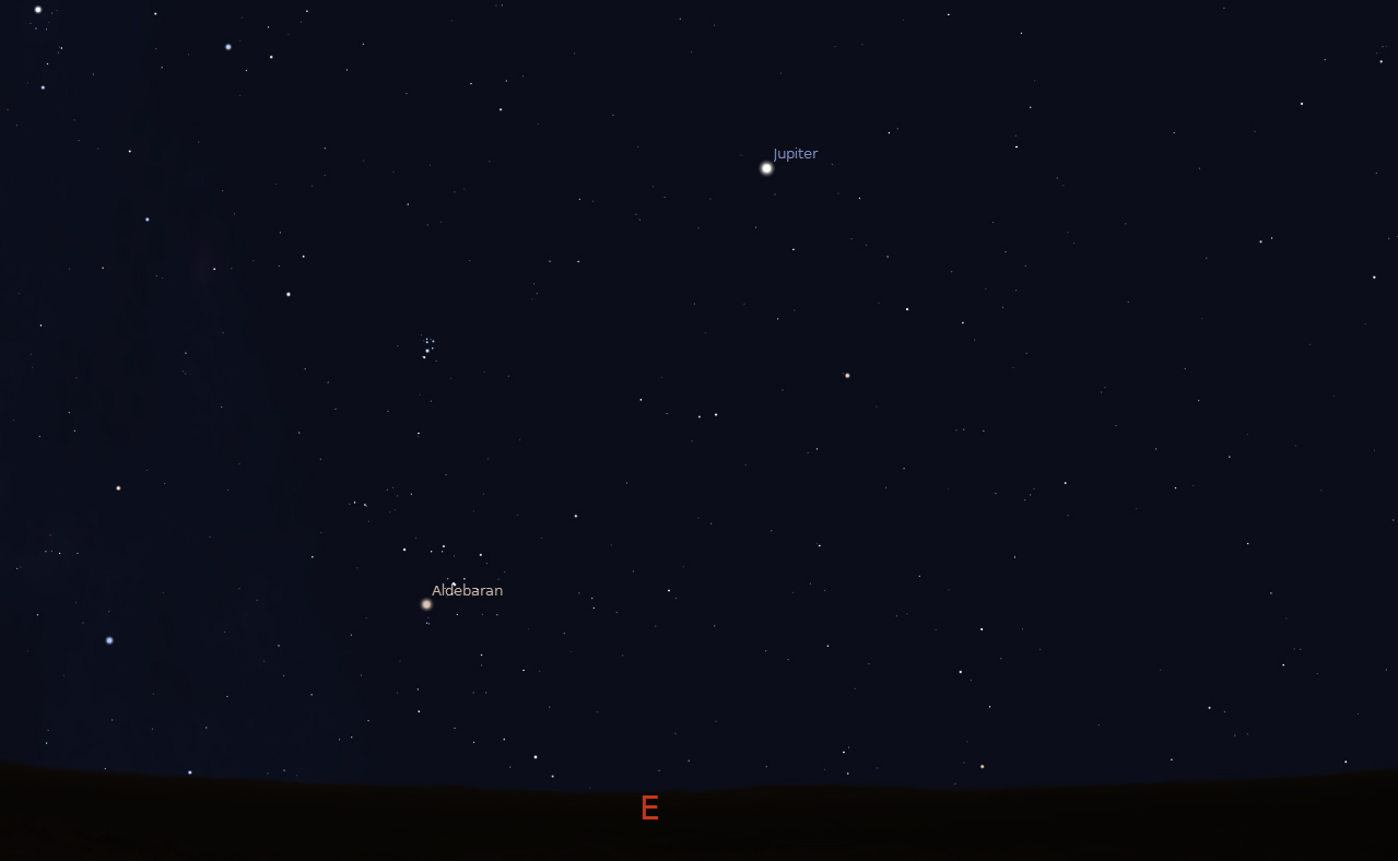 Jupiter in the eastern sky in September 2011