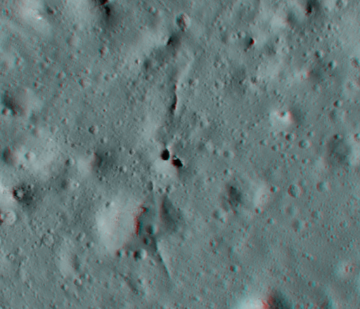 Lunar natural bridge in 3D