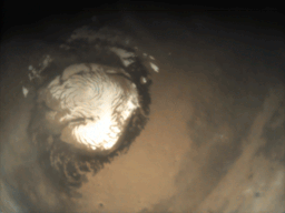 Mars Express flies away from the north pole