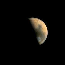 Mars Observer's approaching view of Mars