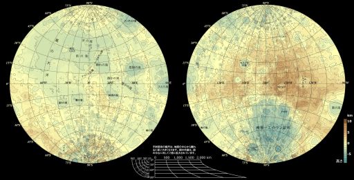 Best available topographic map of the Moon, pre-Kaguya