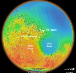 Context image for Nili Fossae crater mineralogy (wide)