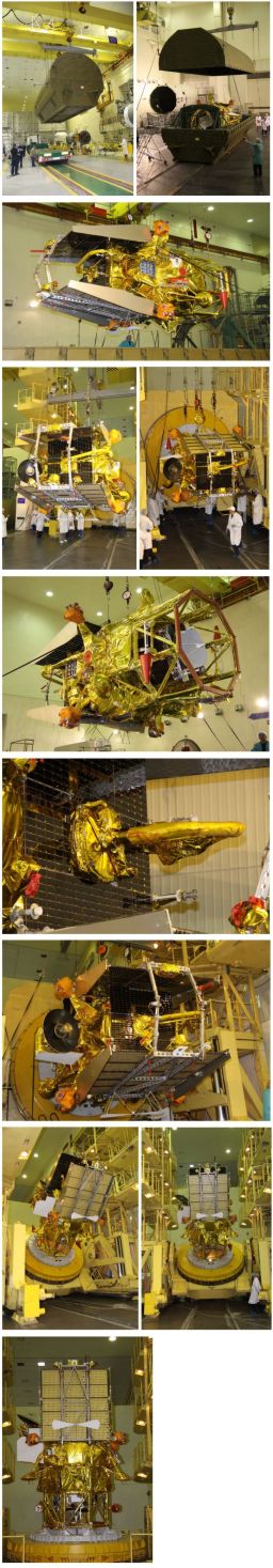 Photo album of Phobos-Grunt being un-crated
