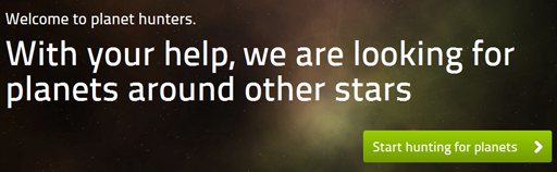 Planet Hunters home page