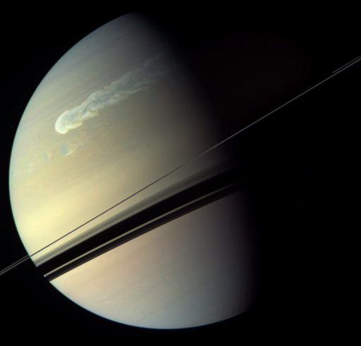 Saturn's northern storm on Feb. 4, 2011