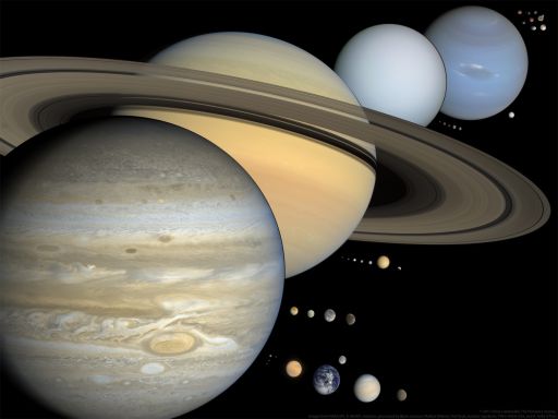 Scale solar system presentation slide