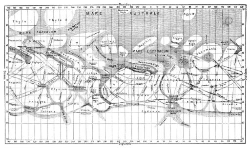Giovanni Schiaparelli's map of Mars