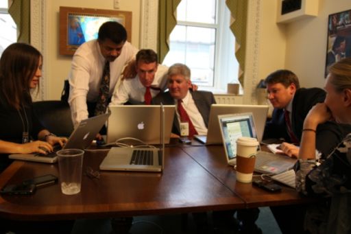 The 'Twituation' room at the 2012 White House Science Fair