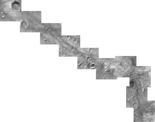 Spirit route map to sol 800