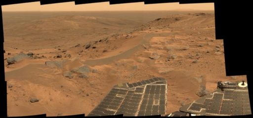 Spirit partial panorama from Husband Hill summit