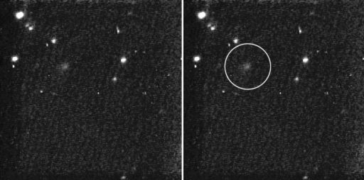 Stardust's first sight of Tempel 1