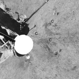 Lunar Surveyor 6 Panorama (polar projection)