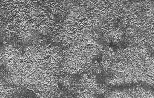 Mountainous terrain in central Xanadu, Titan