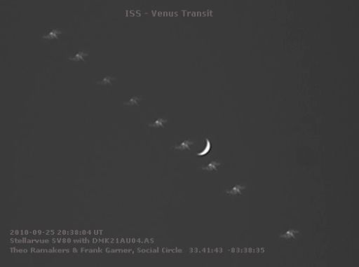 Space Station transits Venus -- in daylight