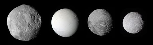 Vesta, Enceladus, Miranda, Mimas