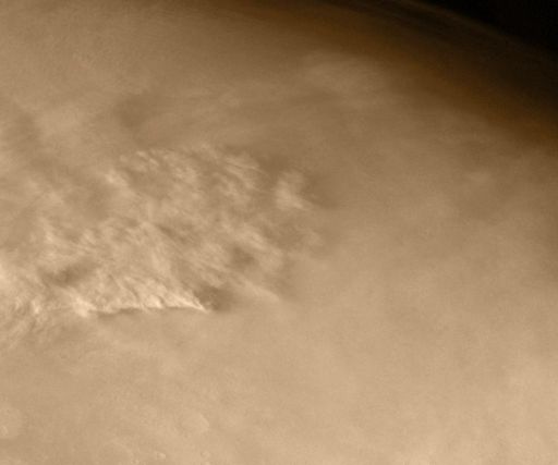 Viking 1 observes a dust storm and Phobos' shadow