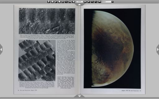 Two pages from the August 1976 issue of Sky & Telescope