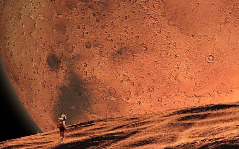 astronaut on Phobos