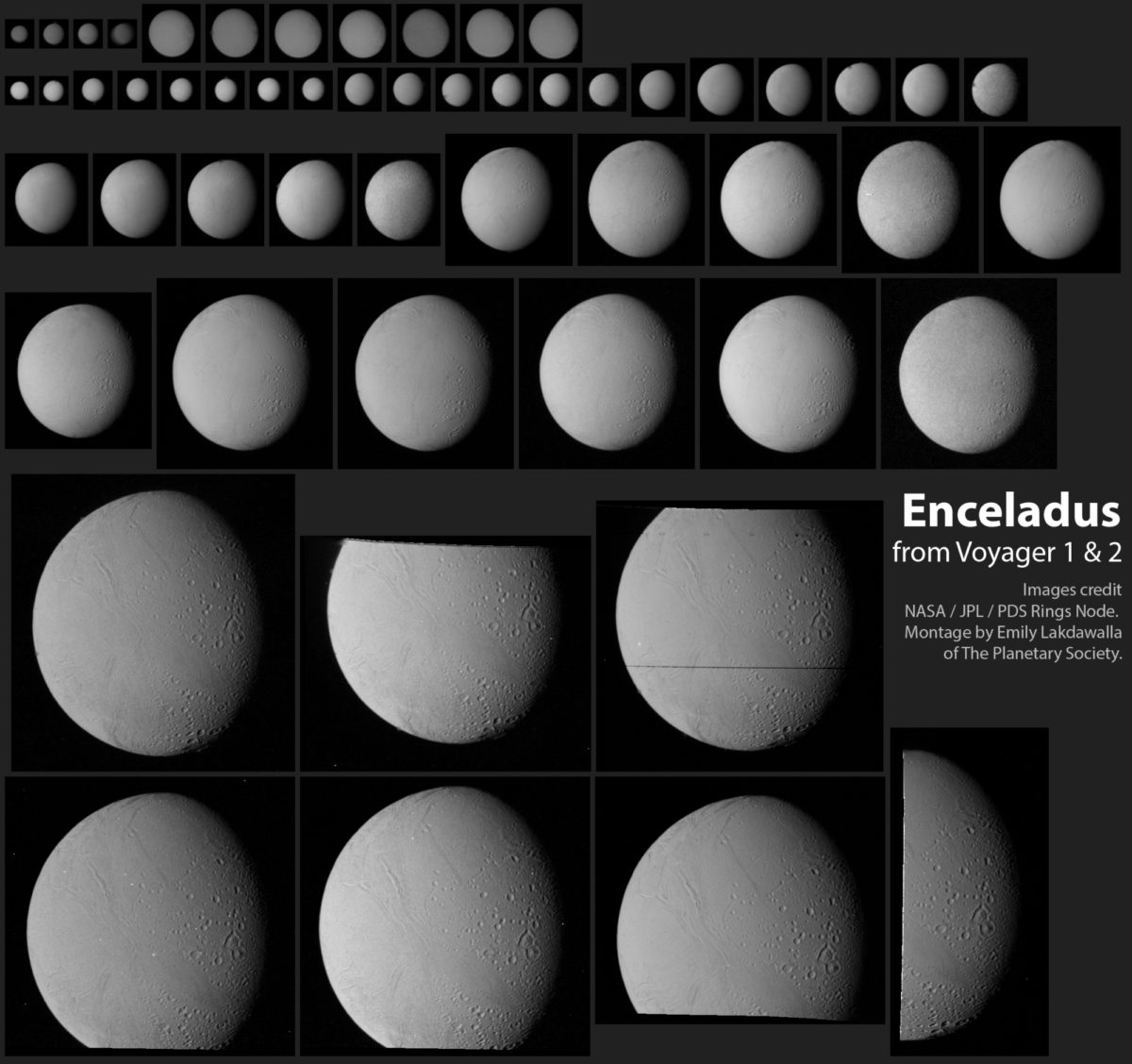 The Voyager Enceladus Image Catalog The Planetary Society