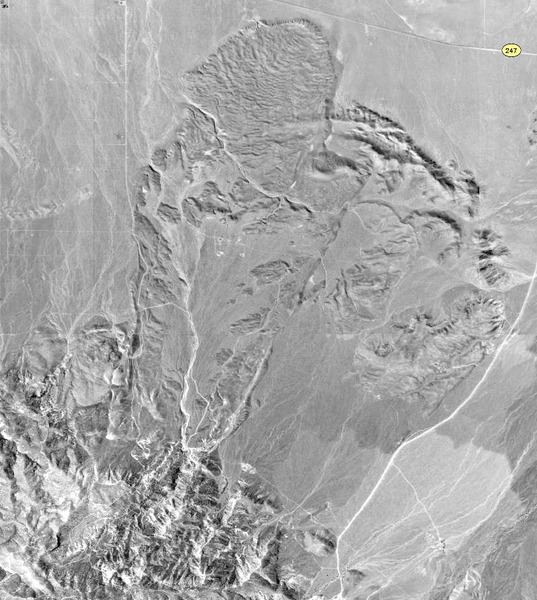 Aerial view of the Blackhawk Landslide, in California