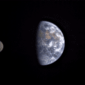 The Moon transiting Earth, as seen from Deep Impact (animation)