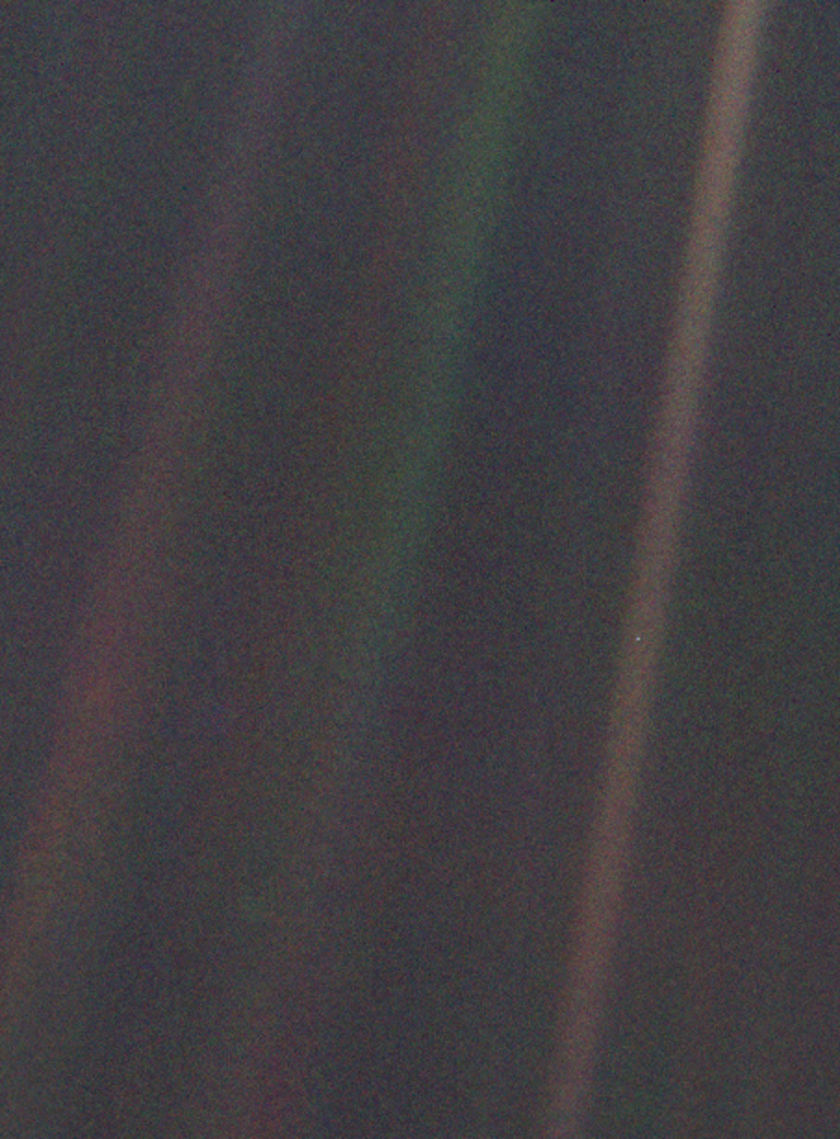 The Pale Blue Dot from Voyager 1