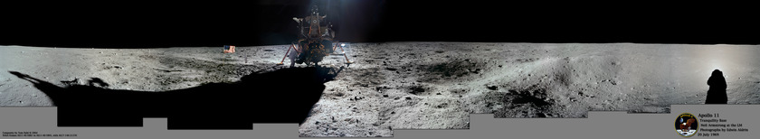 Neil Armstrong at the Apollo 11 Lunar Module on the Surface of the Moon