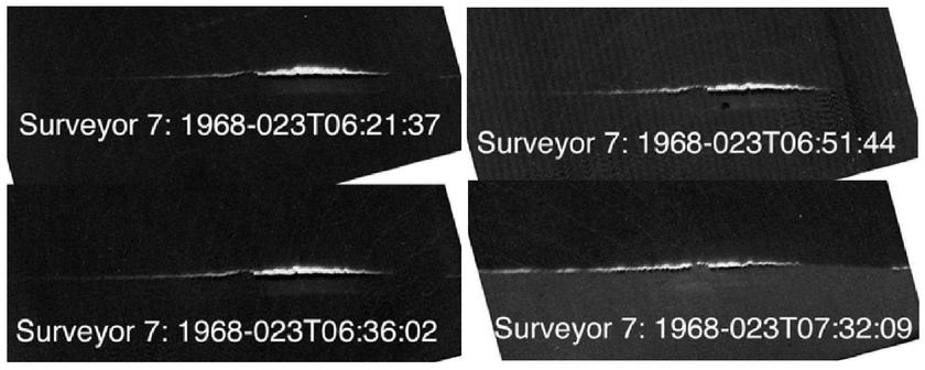 Surveyor 7 observes levitating dust