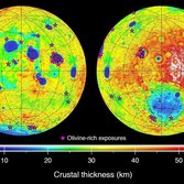 Map of the Moon's crustal thickness inferred from GRAIL gravity data