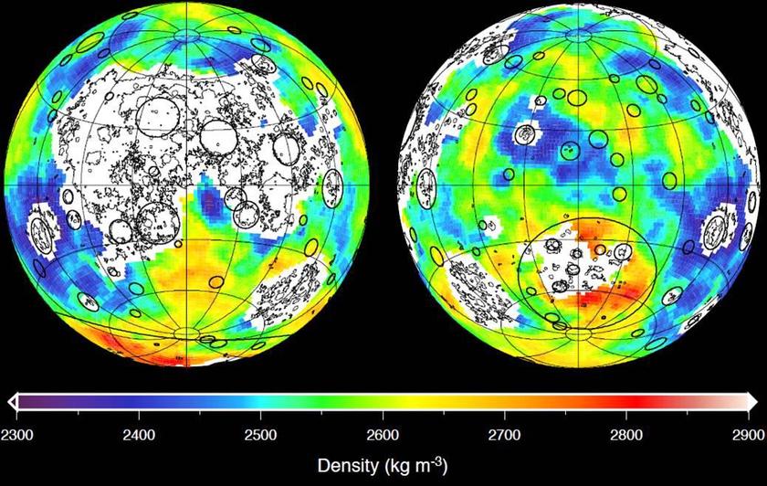 Map of the Moon's crustal density inferred from GRAIL's gravity map