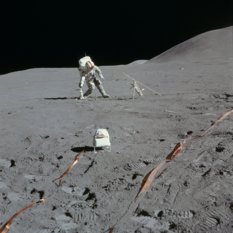 Apollo 15 Commander David Scott at the ALSEP station, EVA 2