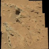Rock formation in Gale crater, Curiosity sol 39