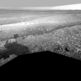 Opportunity contemplates Whim Creek, sol 3020 (July 23, 2012)