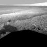 Opportunity contemplates Whim Creek, sol 3020 (July 23, 2012)