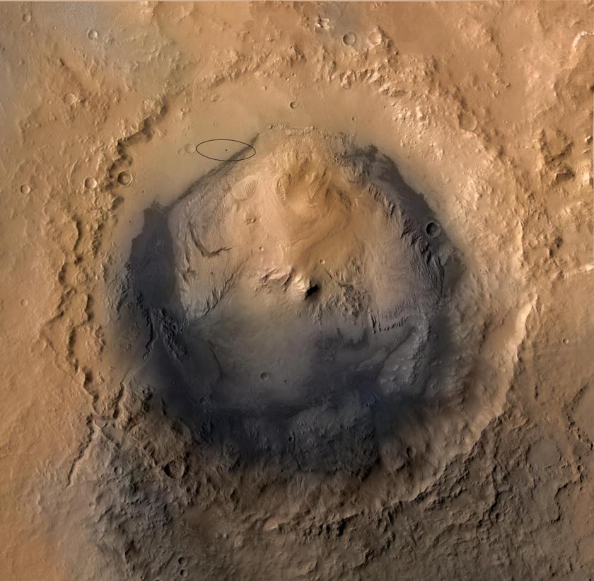 Curiosity's landing ellipse