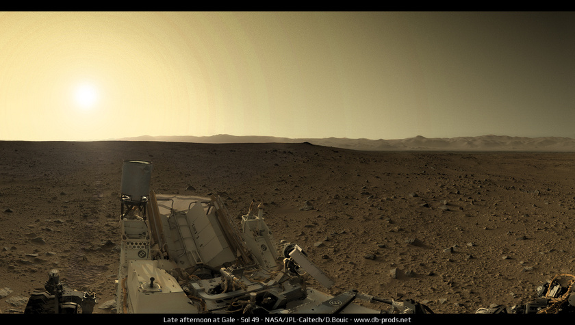 Late afternoon in Gale Crater, Curiosity sol 49