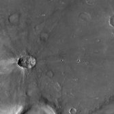 Small, fresh butterfly crater on Mars