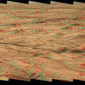 Curiosity 3D color panorama from Point Lake, sols 107-109