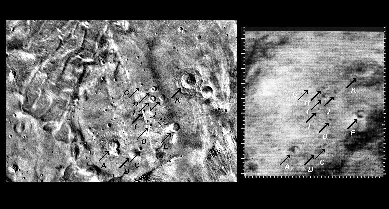 Mariner 4 image #5 compared with Viking
