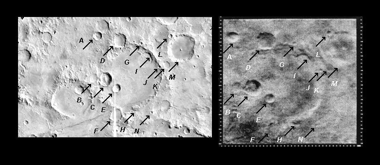 Mariner 4 image #11 compared with Viking
