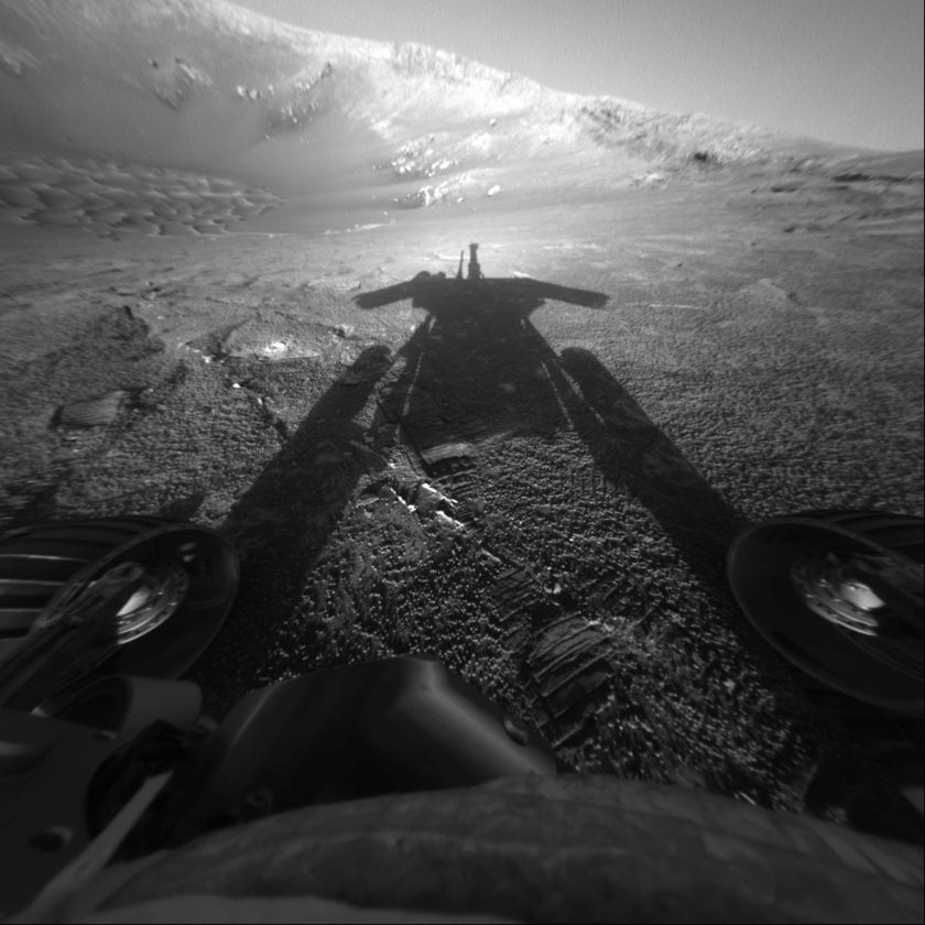 Opportunity self-portrait in shadow, sol 180