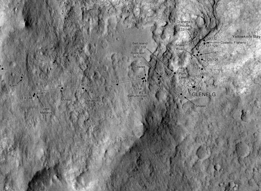 Curiosity route map (to be updated as needed)