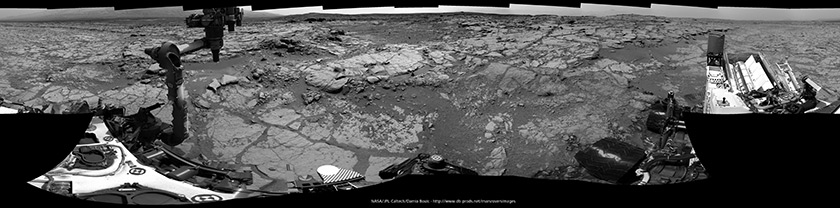 Curiosity navcam panorama, sol 275 (May 15, 2013)