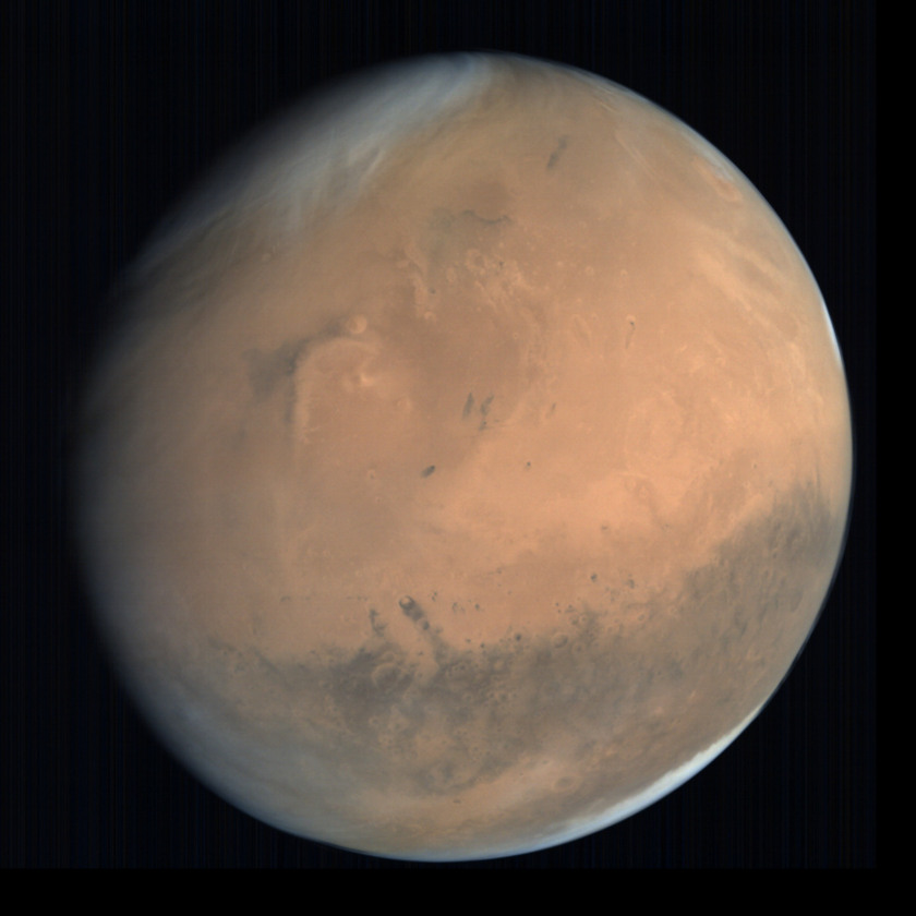 Global view of Mars from MOM: Elysium Planitia and Gale Crater