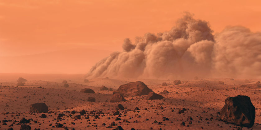 Dust Storm on Mars by Mark A. Garlick