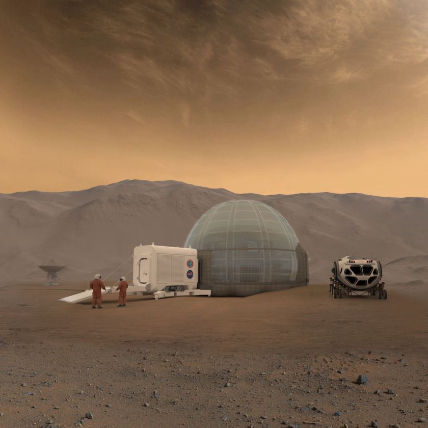 Artist’s rendering of the Mars Ice Home concept