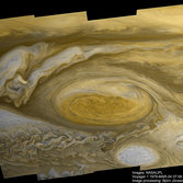 Voyager mosaic of the Great Red Spot of Jupiter