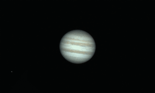 Jupiter and Io from Pleiades-1B (animation)