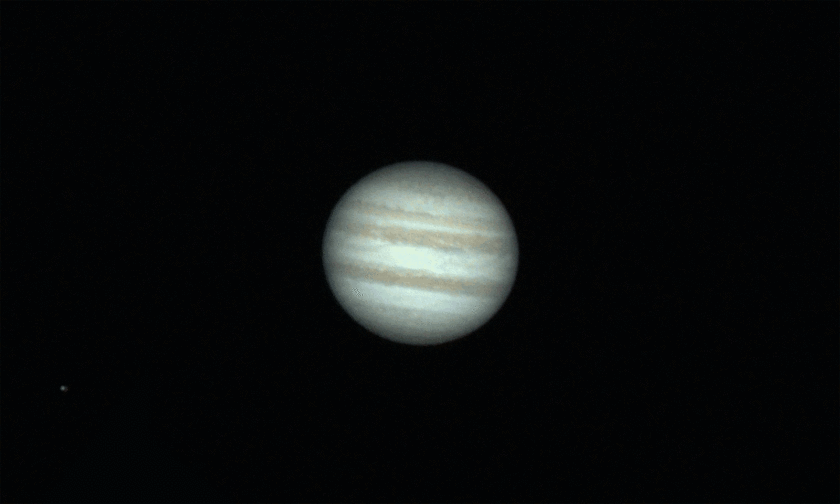 Jupiter and Io from Pleiades-1B (animation)