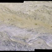 Swirling clouds in Jupiter's north